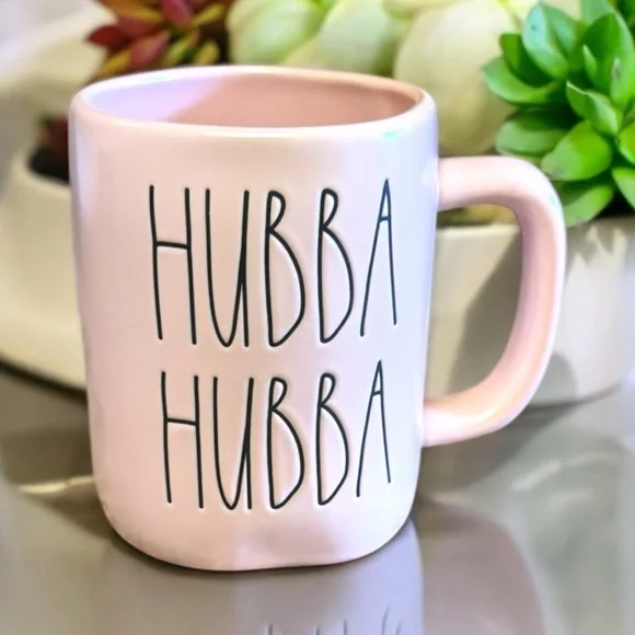 NWOT Rae Dunn Blush Pink HUBBA HUBBA Mug Lovely Soft Shell Pink Collectible Gift - Picture 12 of 13
